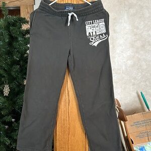 League Kids' Dark Gray Joggers with White Accents
